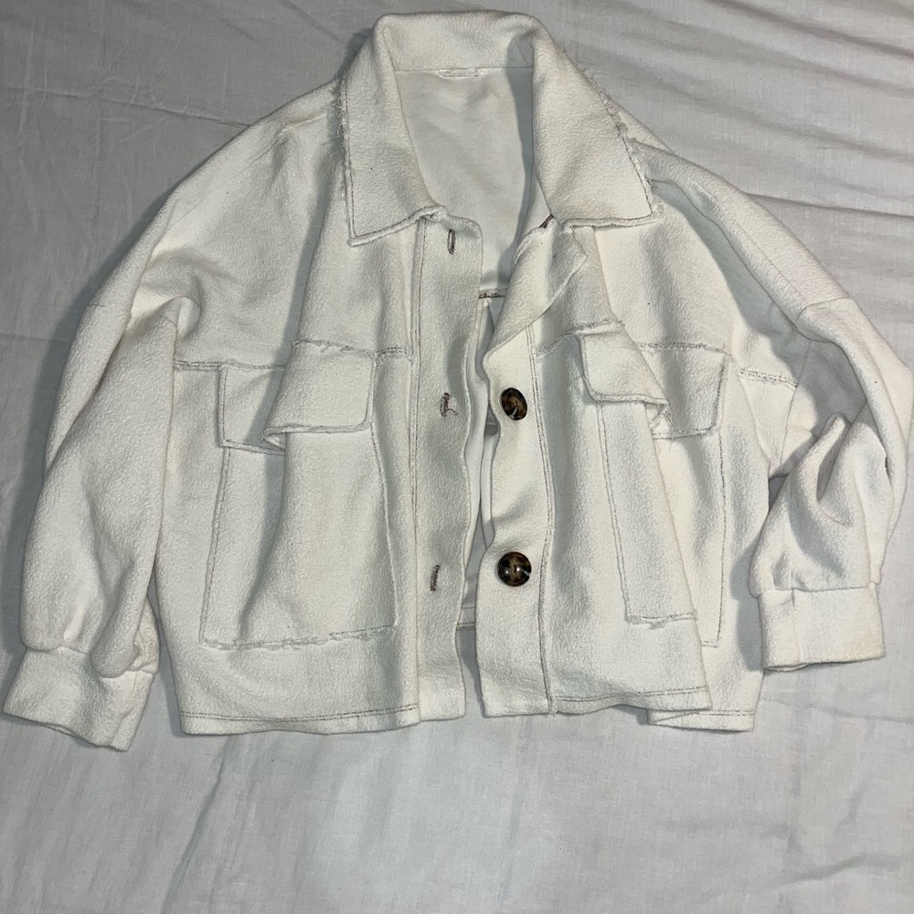 French Terry M Collar Jacket